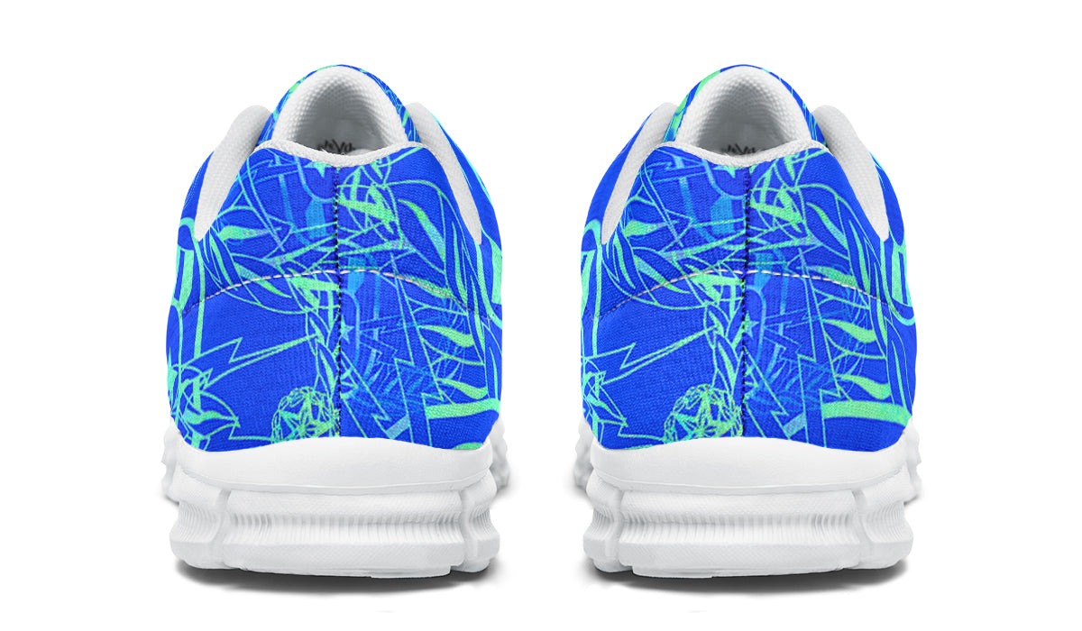 Print On Demand - Sneakers - "It's 5 o'clock Somewhere" (Green on Blue)