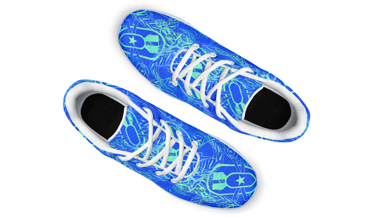 Print On Demand - Sneakers - "It's 5 o'clock Somewhere" (Green on Blue)