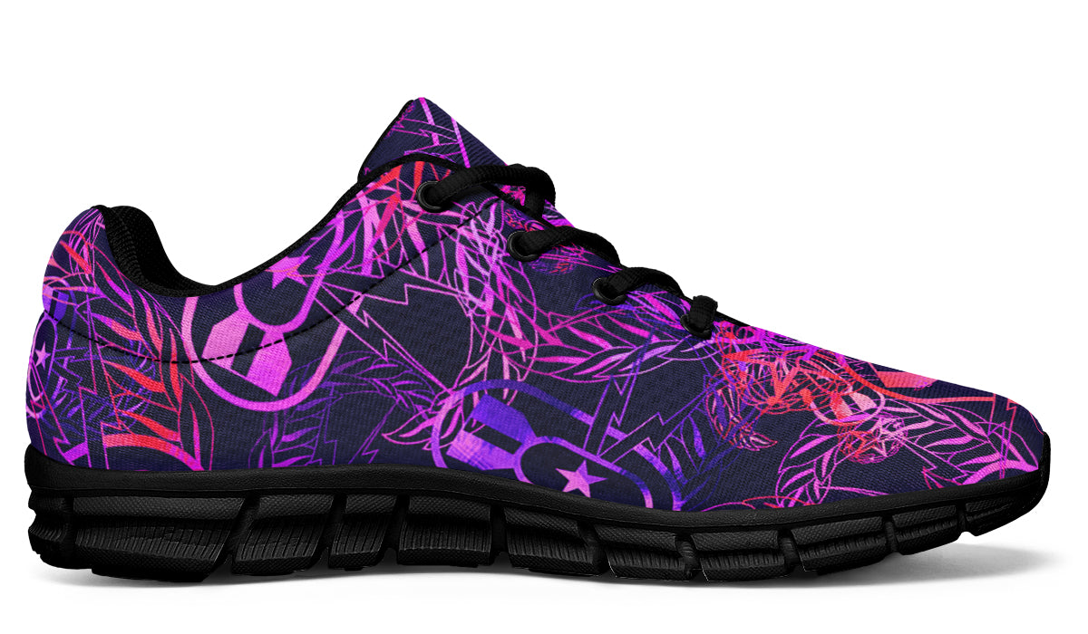 Print On Demand - Sneakers - "It's 5 o'clock Somewhere" (Orange on Purple)
