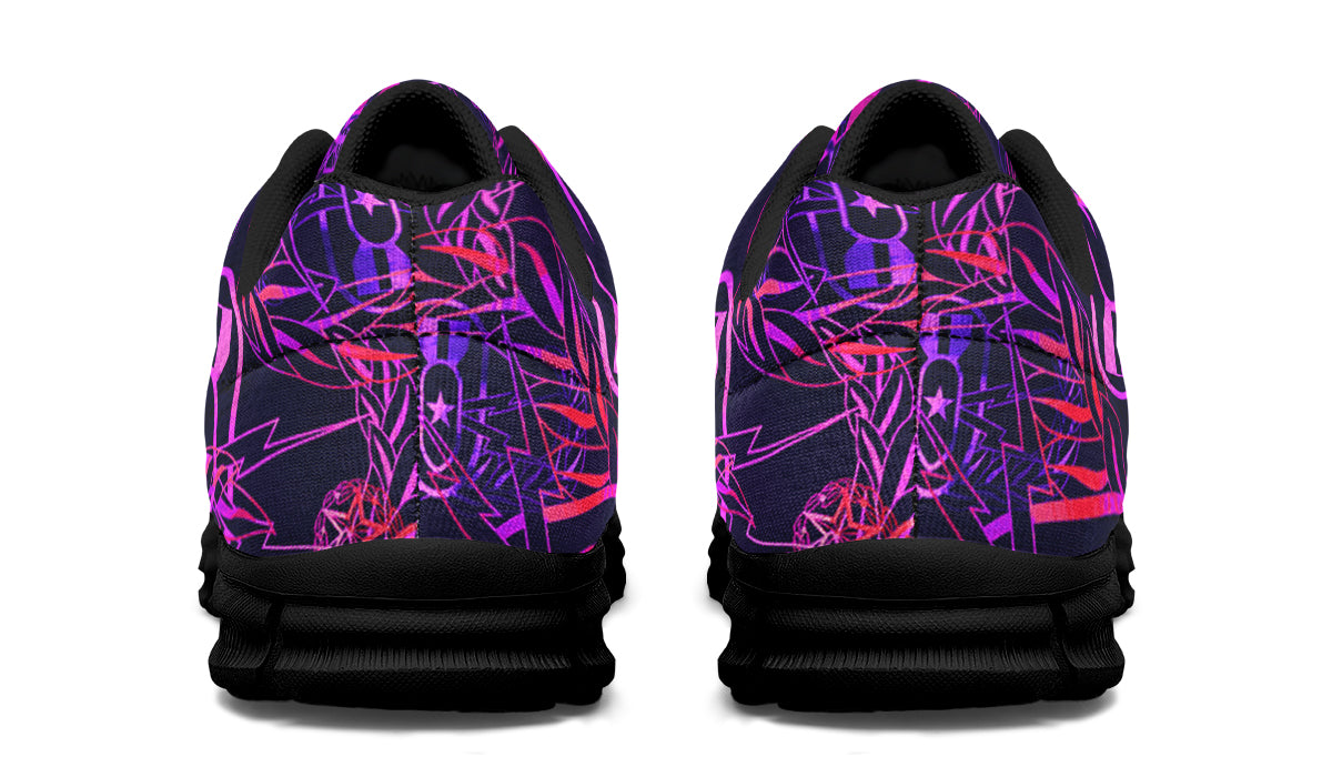 Print On Demand - Sneakers - "It's 5 o'clock Somewhere" (Orange on Purple)