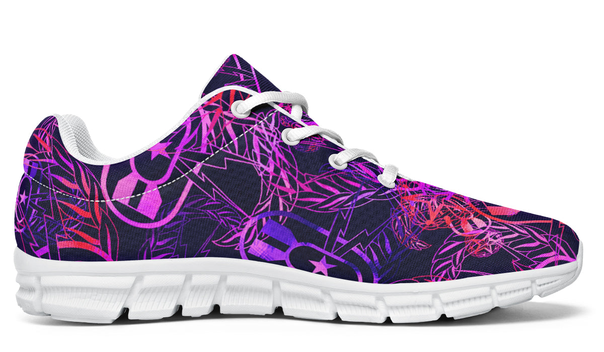 Print On Demand - Sneakers - "It's 5 o'clock Somewhere" (Orange on Purple)