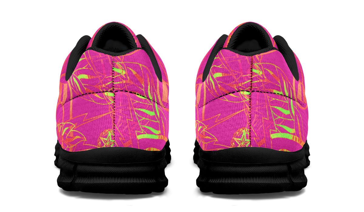 Print On Demand - Sneakers - "It's 5 o'clock Somewhere" (Neon Pink & Yellow)