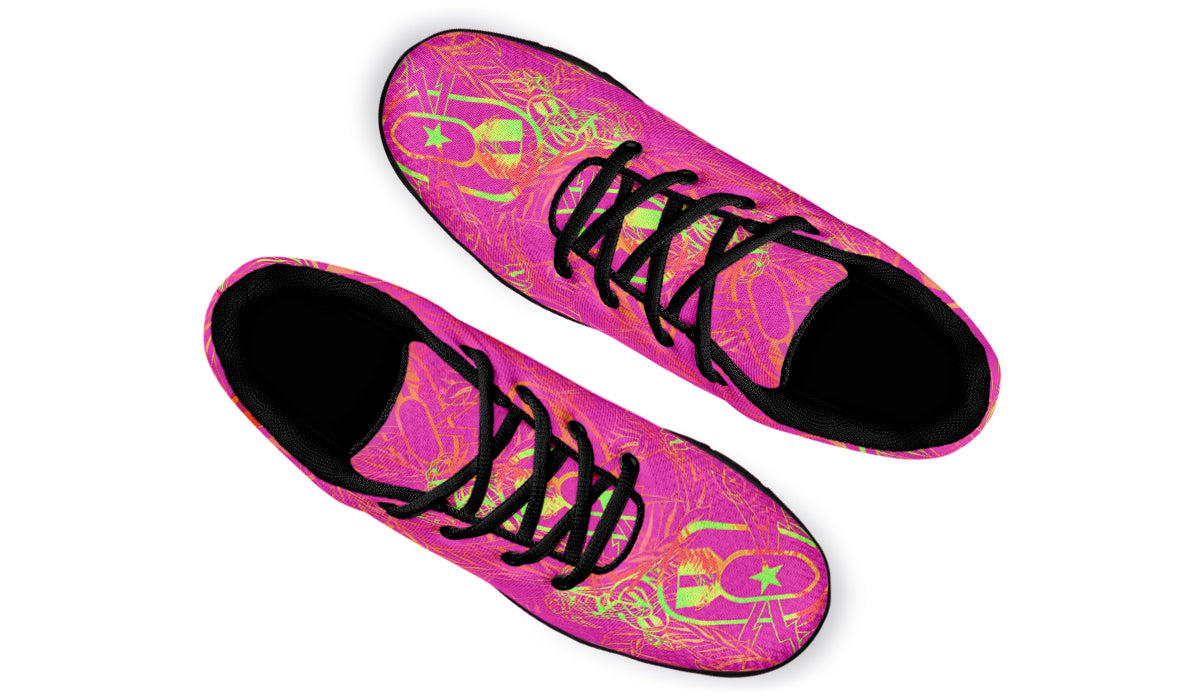 Print On Demand - Sneakers - "It's 5 o'clock Somewhere" (Neon Pink & Yellow)