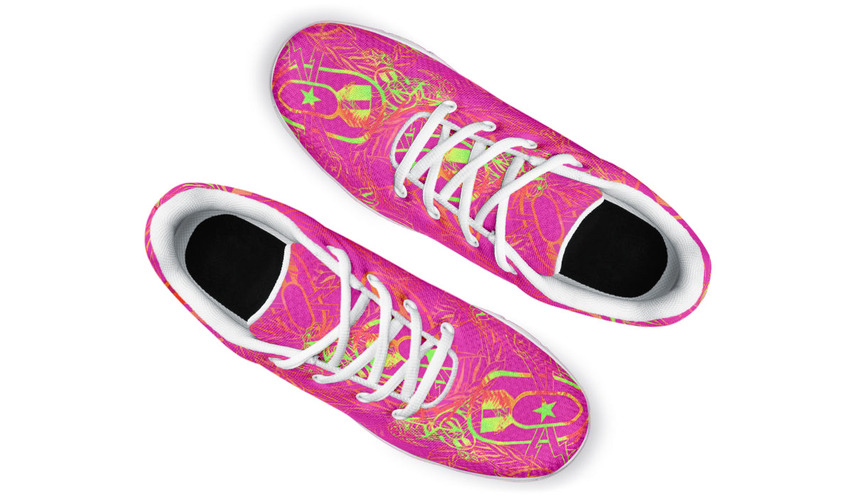 Print On Demand - Sneakers - "It's 5 o'clock Somewhere" (Neon Pink & Yellow)