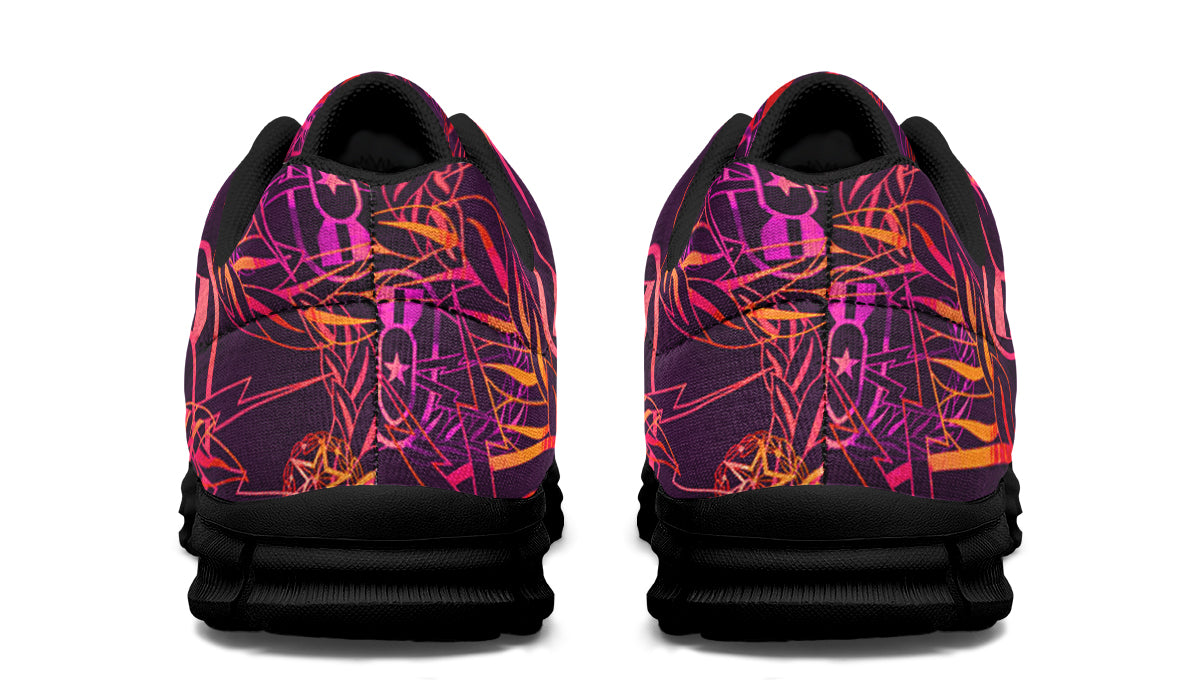 Print On Demand - Sneakers - "It's 5 o'clock Somewhere" (Yellow/Orange/Purple)