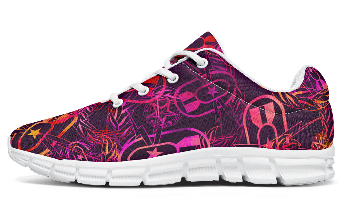 Print On Demand - Sneakers - "It's 5 o'clock Somewhere" (Yellow/Orange/Purple)