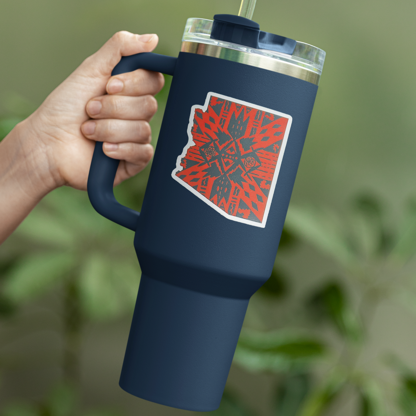 Vinyl Sticker/Decal - "Aztec AZ" (Rust)