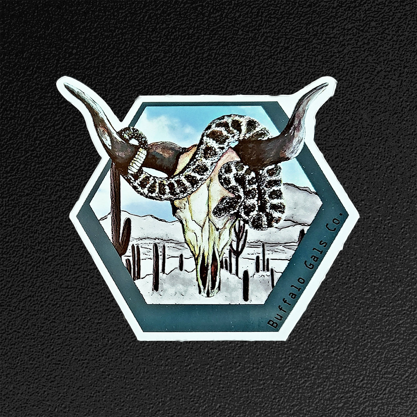 Vinyl Sticker/Decal - "Diamondback Desertscape Ink"