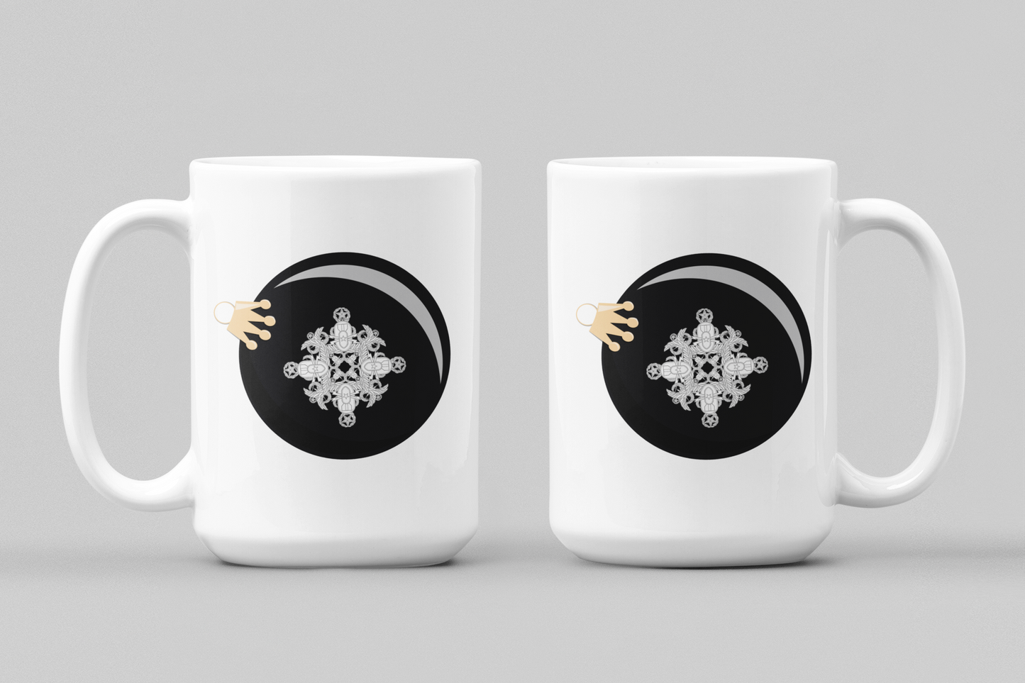 Mug - "Black HolEODay Snowflake Ornament"