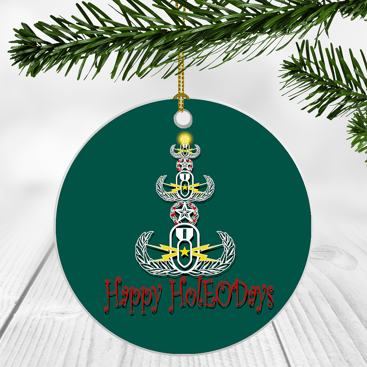 Ornament - "Happy HolEODays Crab Tree"