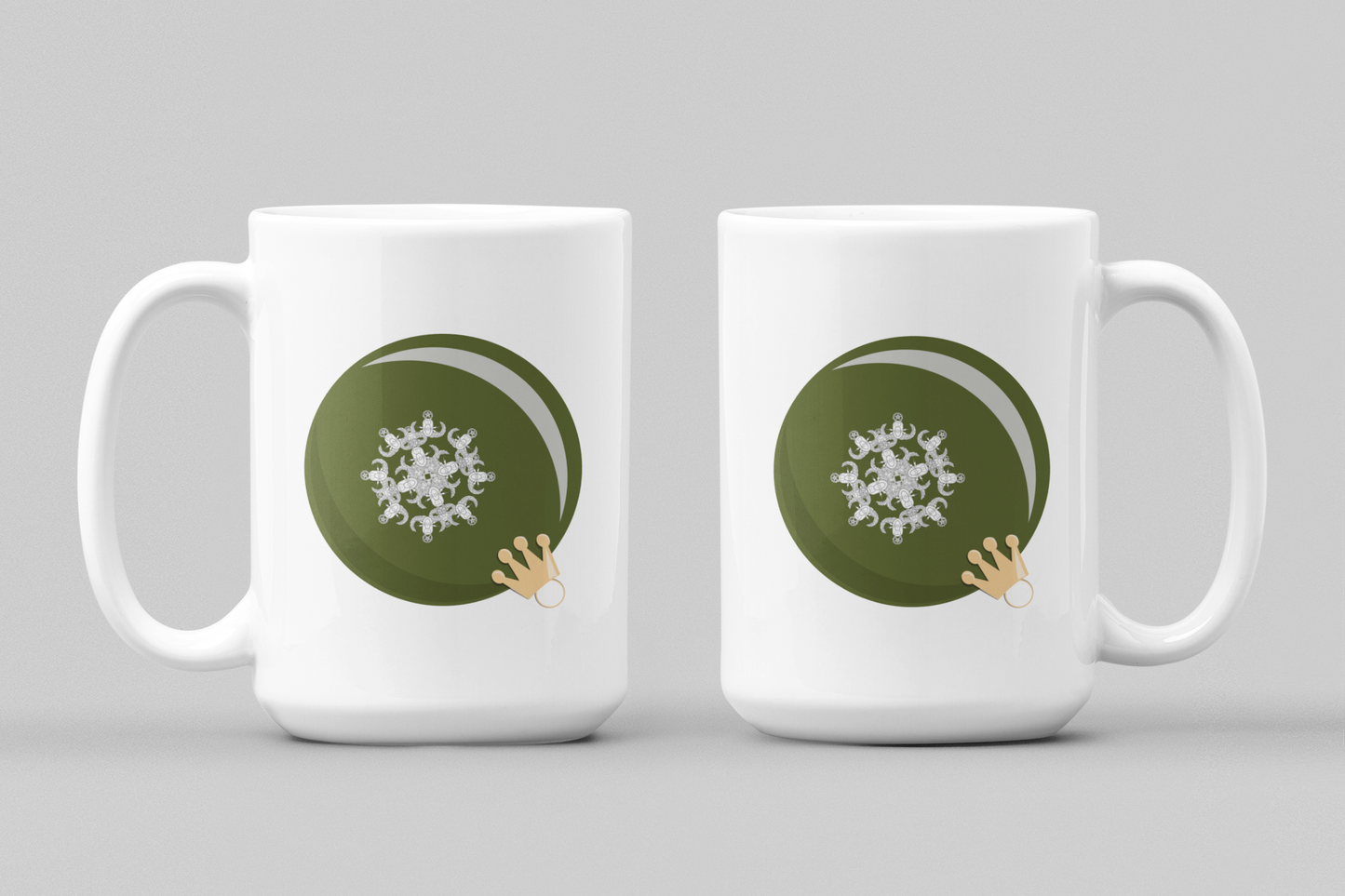 Mug - "Green HolEODay Snowflake Ornament"