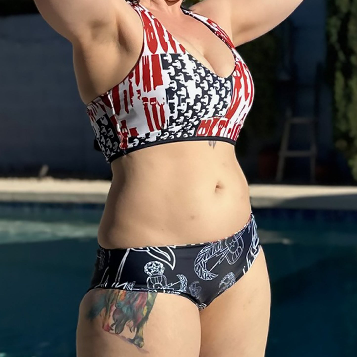 Women's Reversible Bikini - "EOD Bomb Flag"