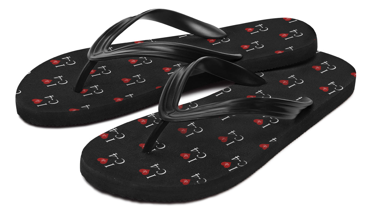 Flip Flops - "I Heart C-4"