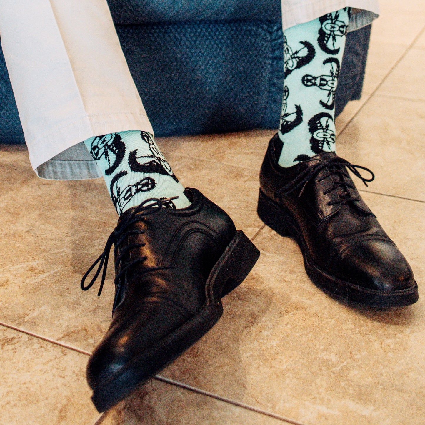 Socks - "Minty Crabs"