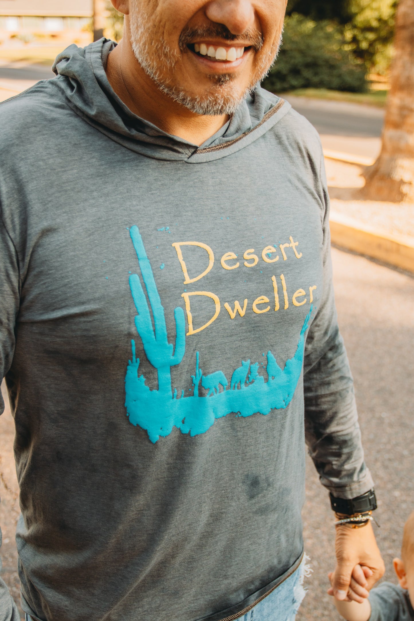 Desert Dweller Tie Dye Hooded Long Sleeve Shirt