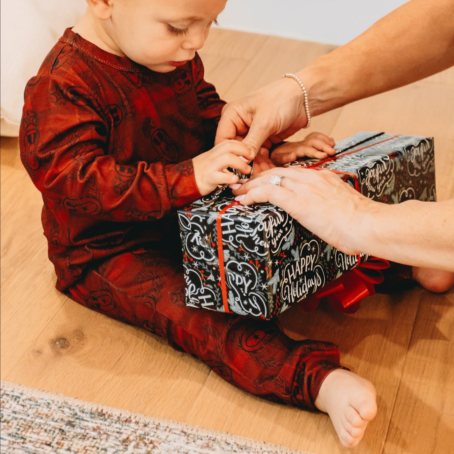 Onesie Pajamas - "EOD Plaid" (Red)