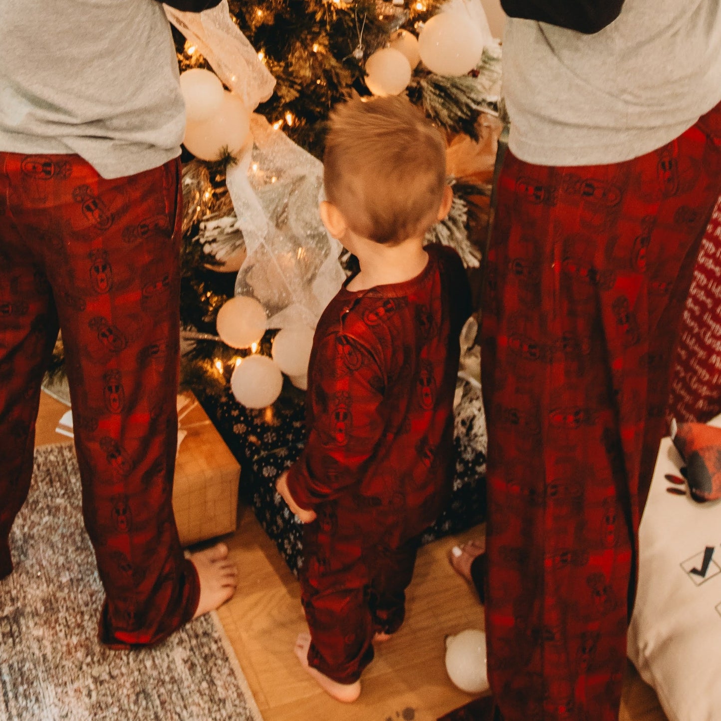Onesie Pajamas - "EOD Plaid" (Red)