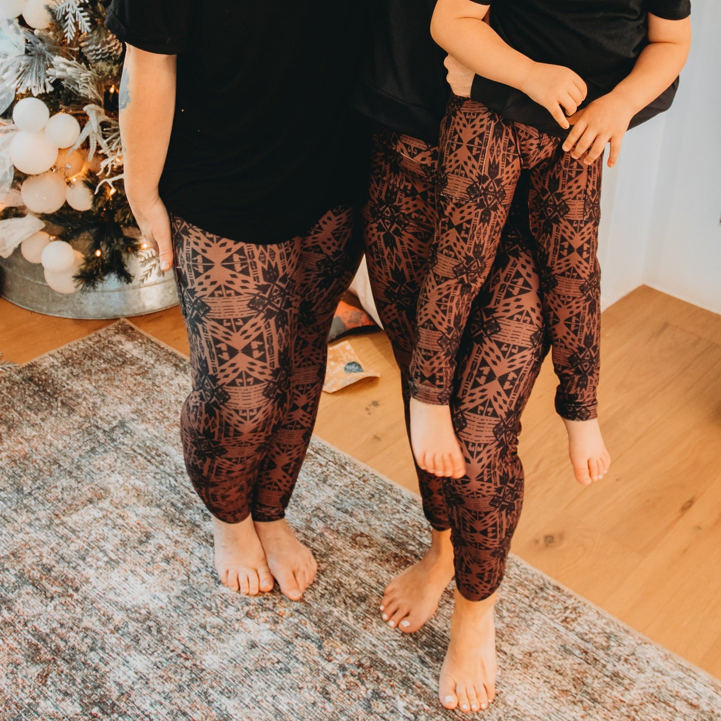 Aztec Clay Youth Leggings with Pockets