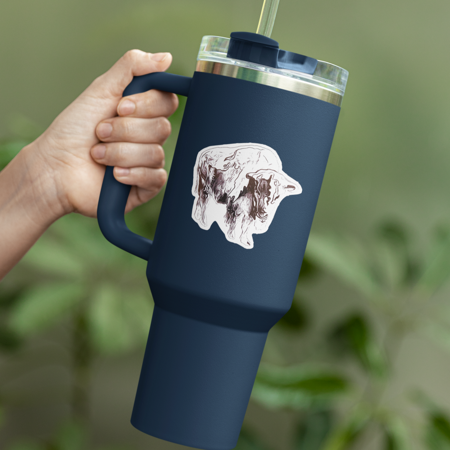 Vinyl Sticker/Decal - "Melting Buffalo"