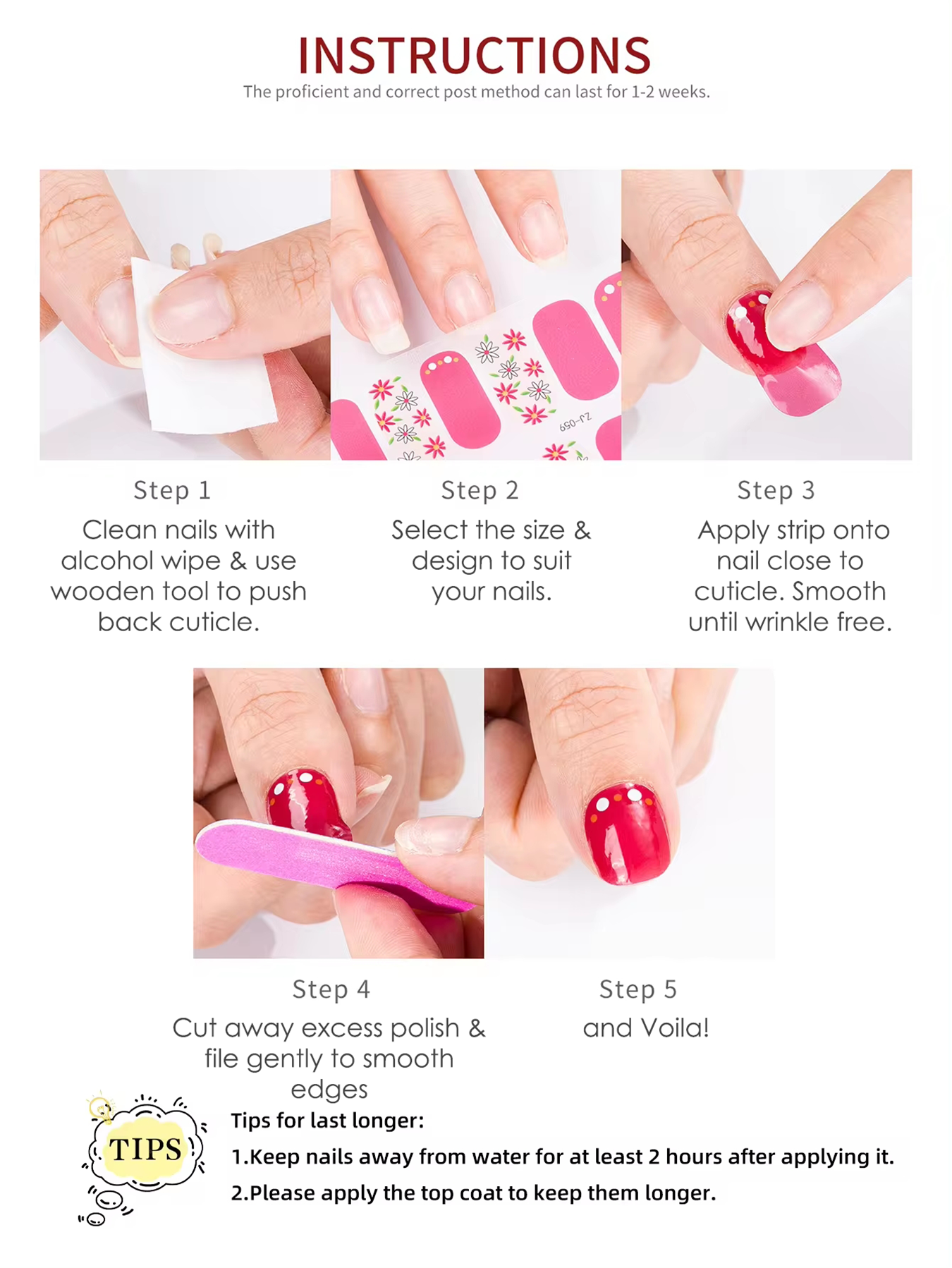 Nail Art Strips - "EOD Black Out"