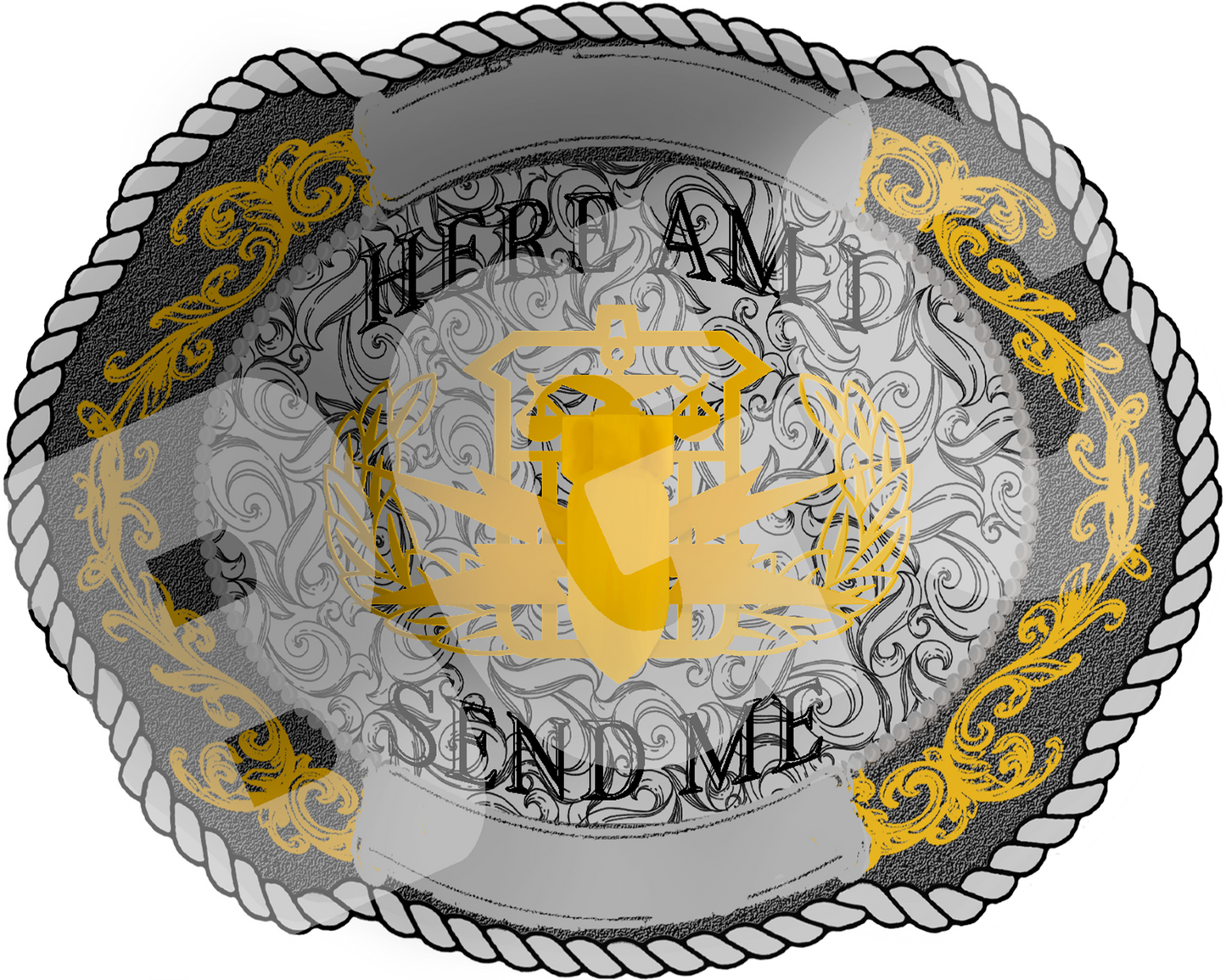 Pre-Order - PSBT/HDS Trophy Belt Buckle "Here Am I, Send Me"