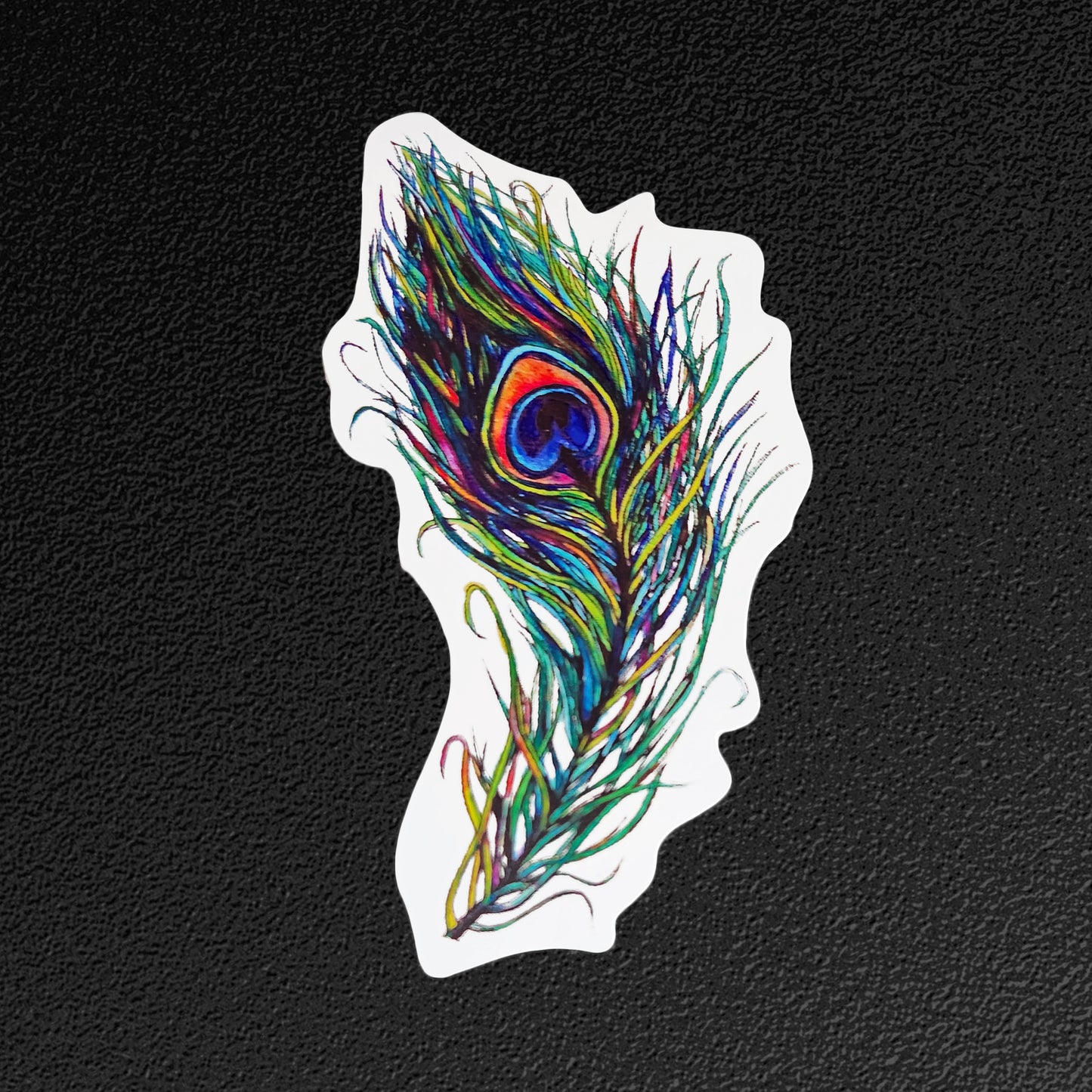 "Peacock Feather" Vinyl Sticker/Decal