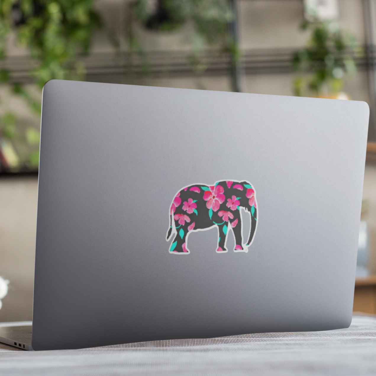 "Pink Petal Elephant" Vinyl Sticker/Decal