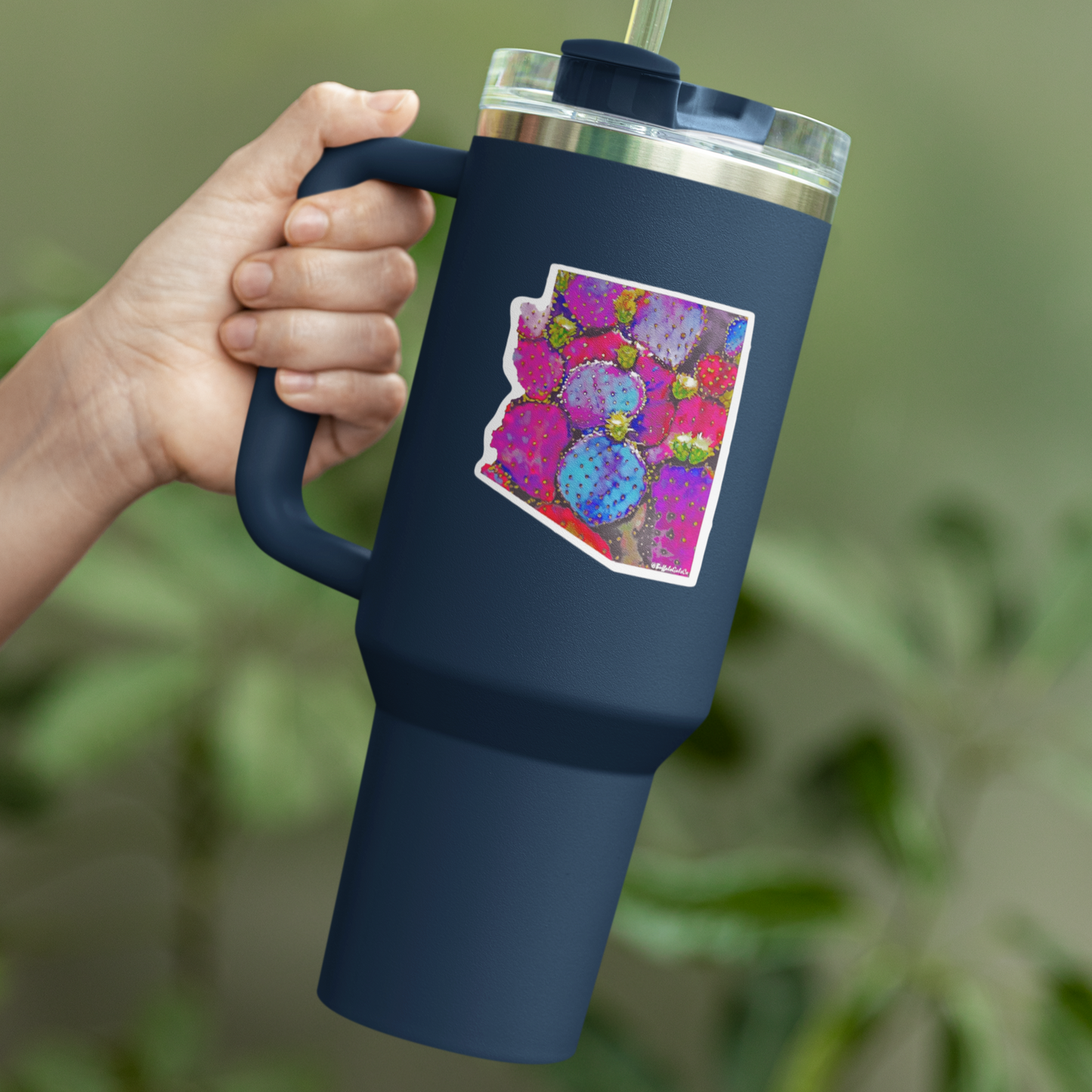 Vinyl Sticker/Decal - "Purple Prickly Pear AZ"