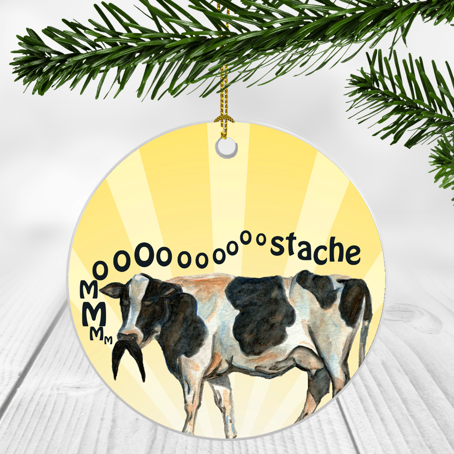 "MmmmOoooostache" Ornament