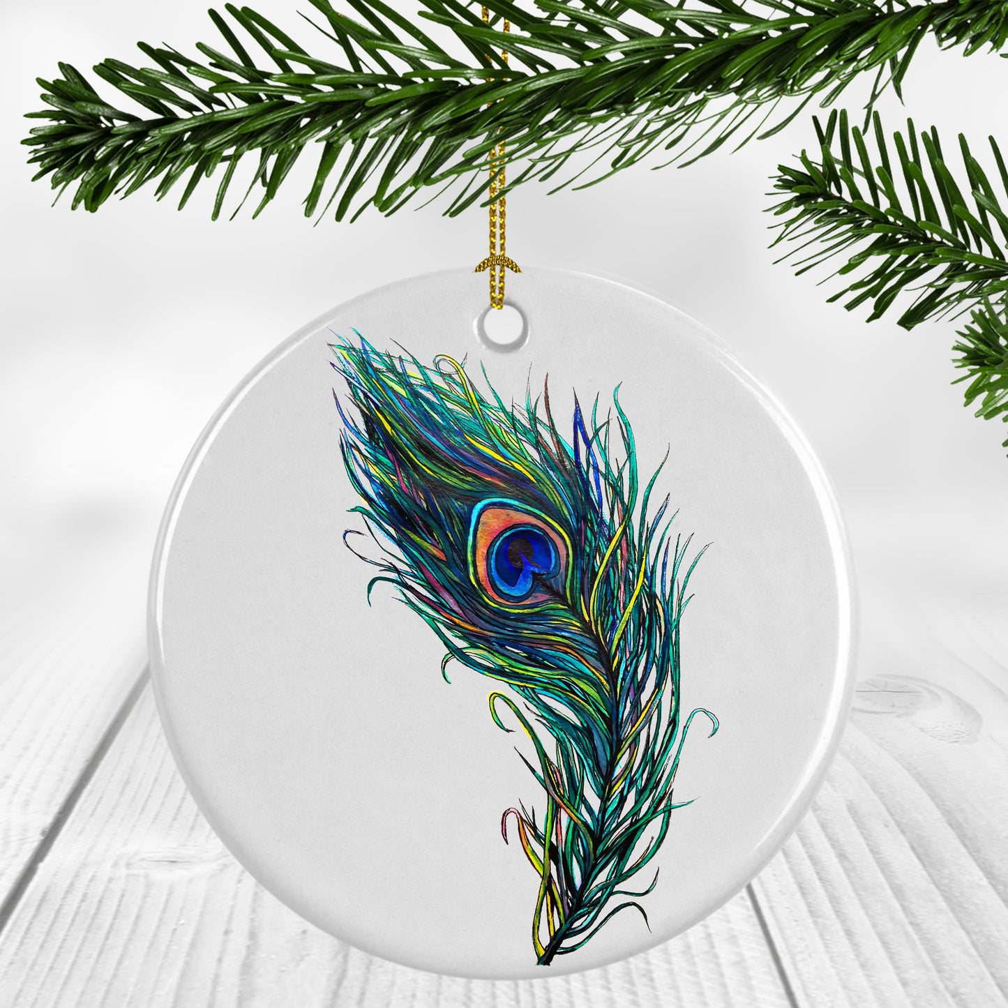 "Peacock Feather" Ornament