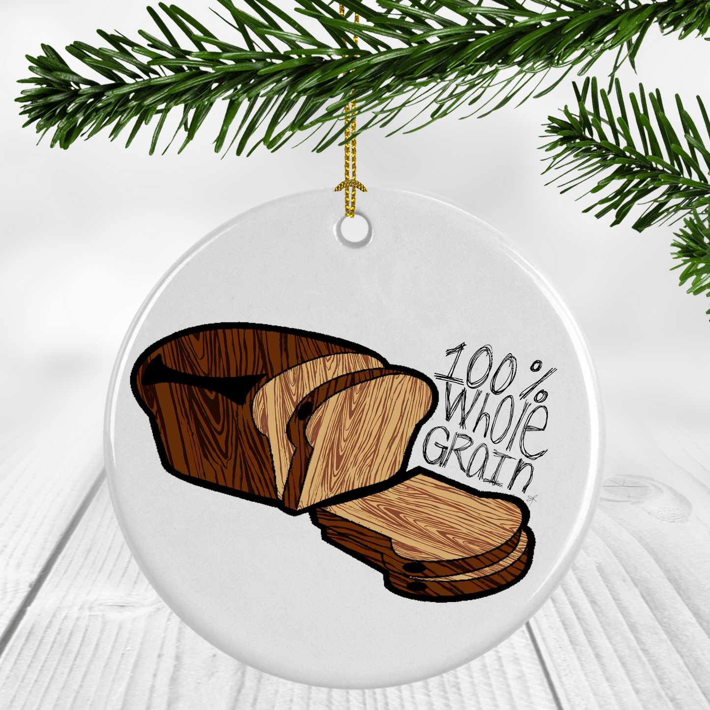 "Whole Woodgrain Bread" Ornament