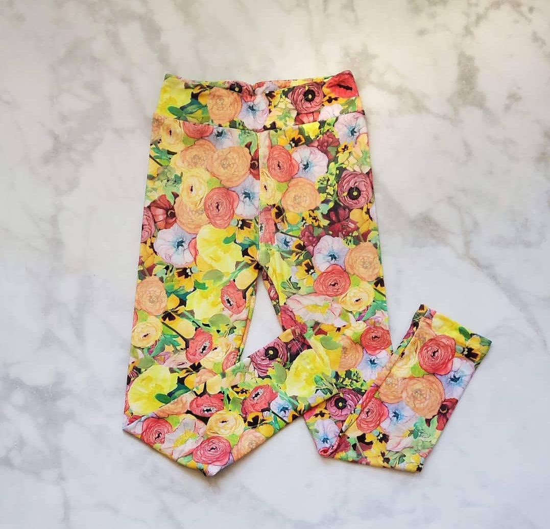 Leggings (Youth) - "Spring Poppy"