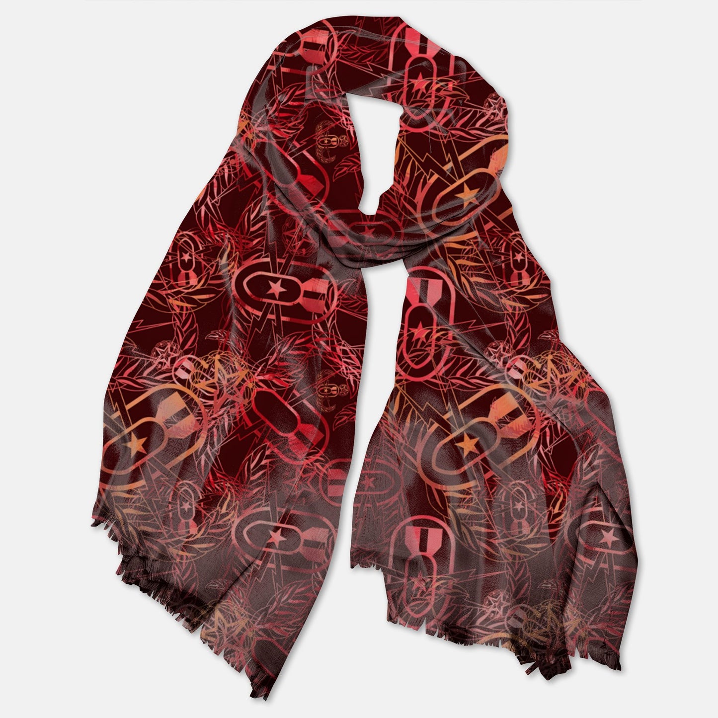 Print On Demand - Pashmina Scarf - "It's 5 o'clock Somewhere" (Rust)