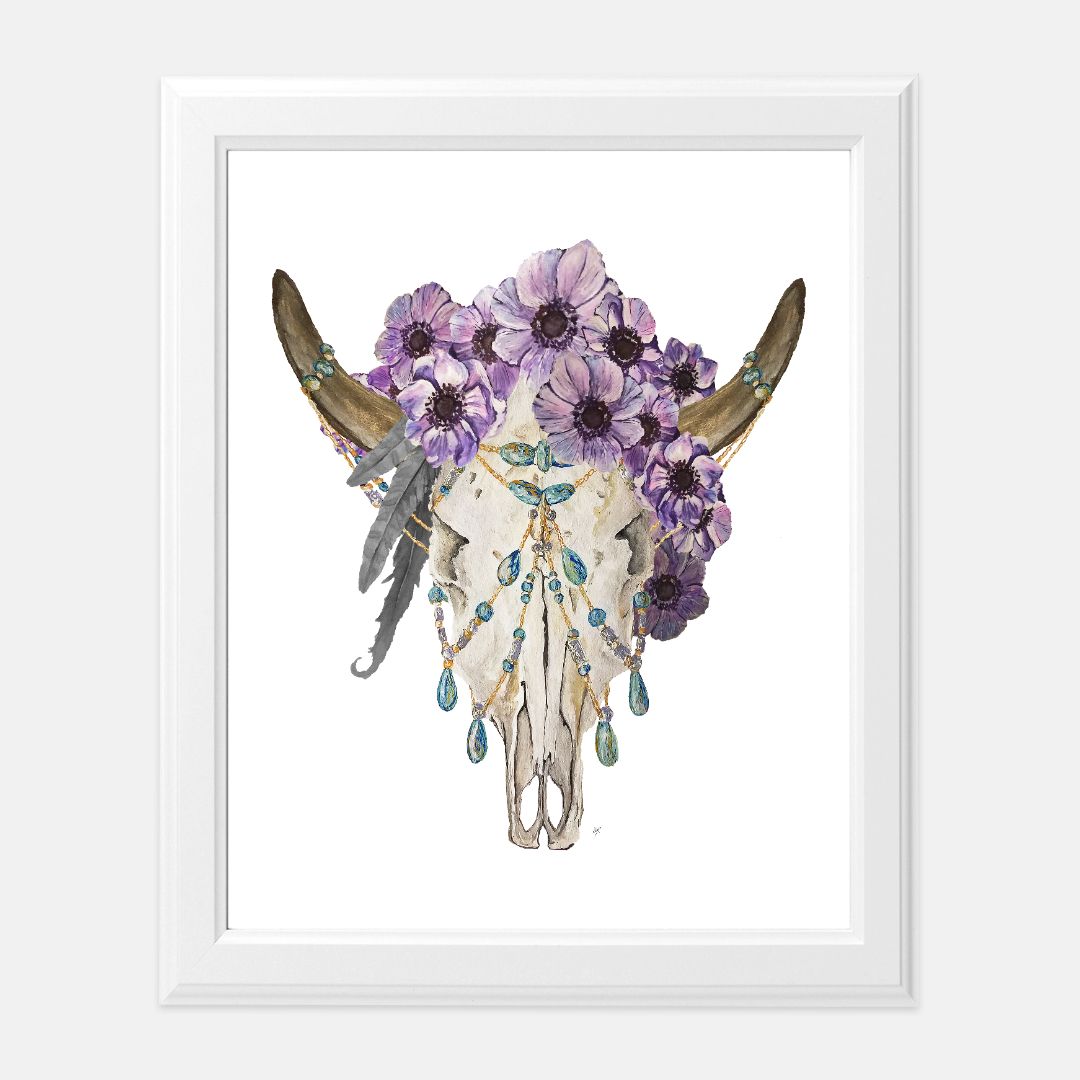 Print (8" x10") - "Bohemian Skull"