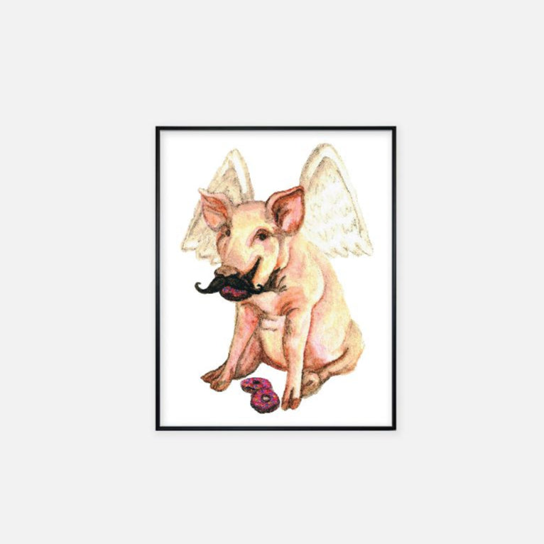 Print (11" x 14") - "Flying Pig"