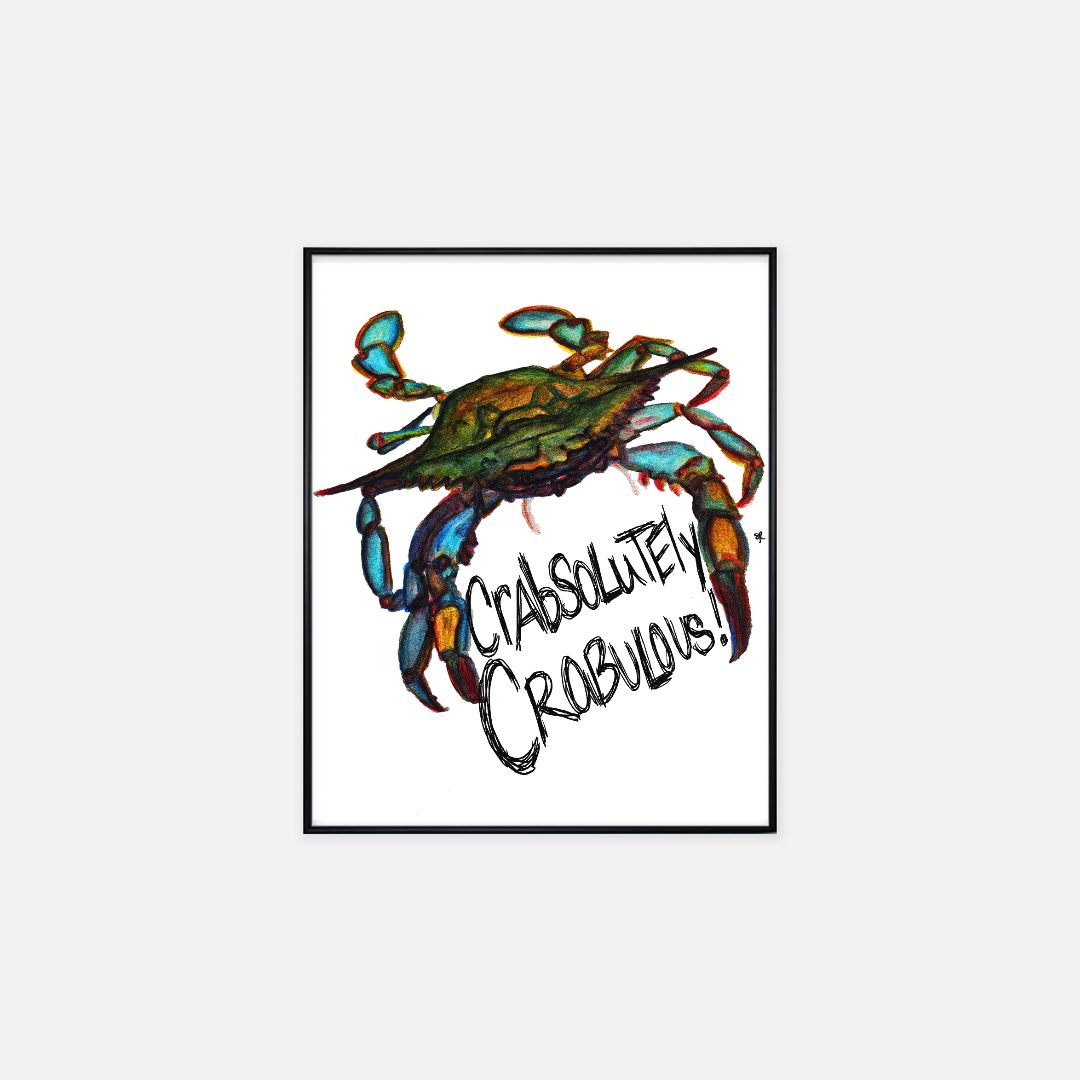 Print (16" x 20") - "Crabsolutely Crabulous"