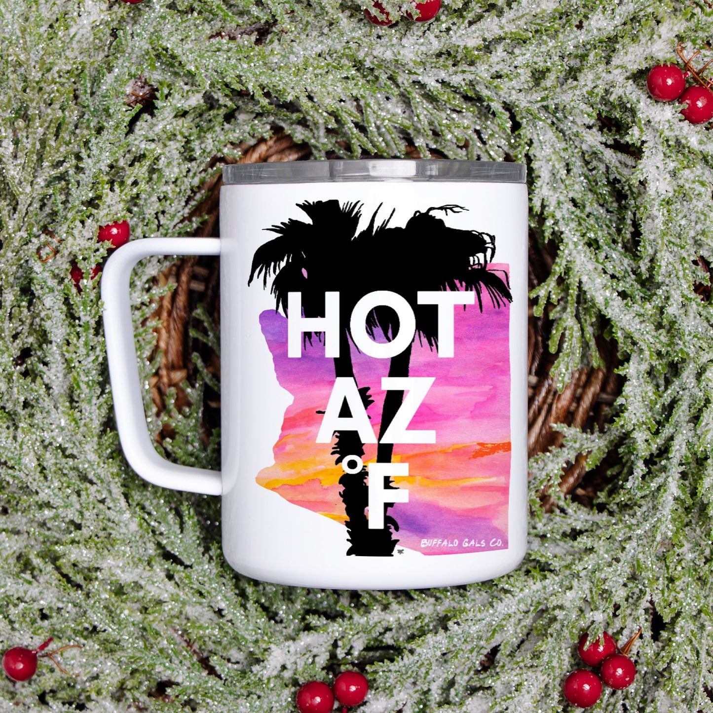 Travel Mug - Hot AZ F (Palm Trees)