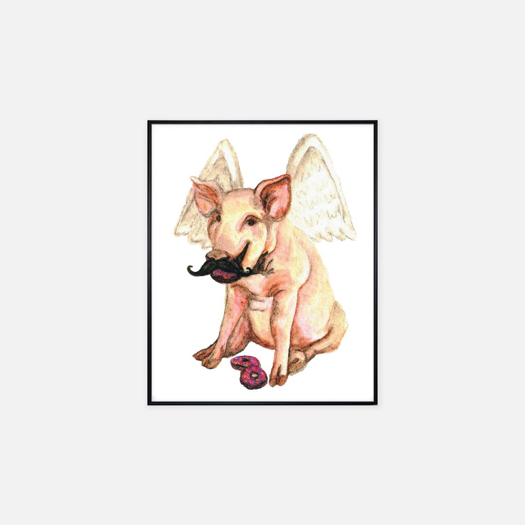 Print (16" x 20") - "Flying Pig"