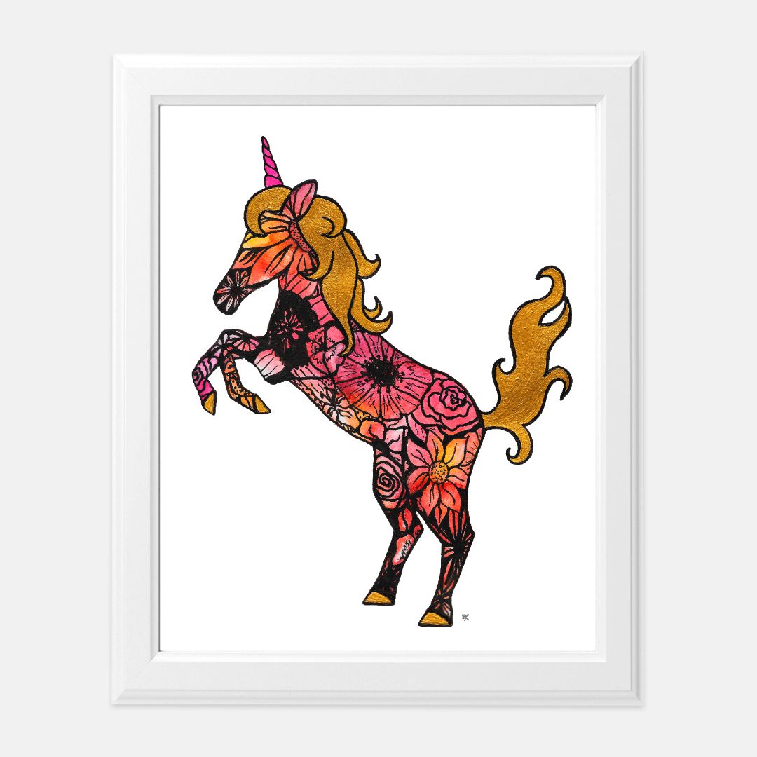Print (8" x10") - "Tatted Unicorn"