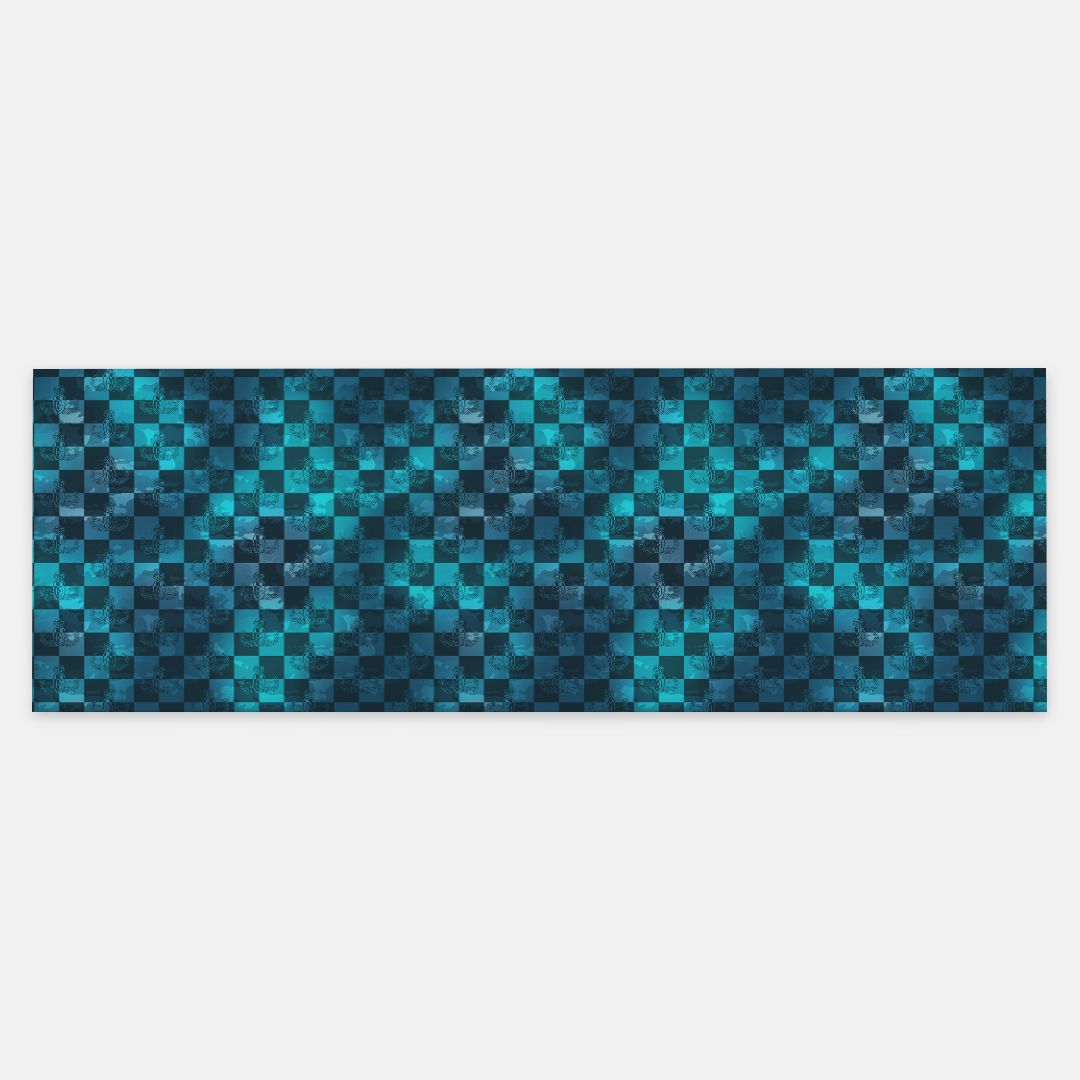 Print On Demand  - Pashmina Scarf - "EOD Buffoulage Checkered Flag" (Teal)