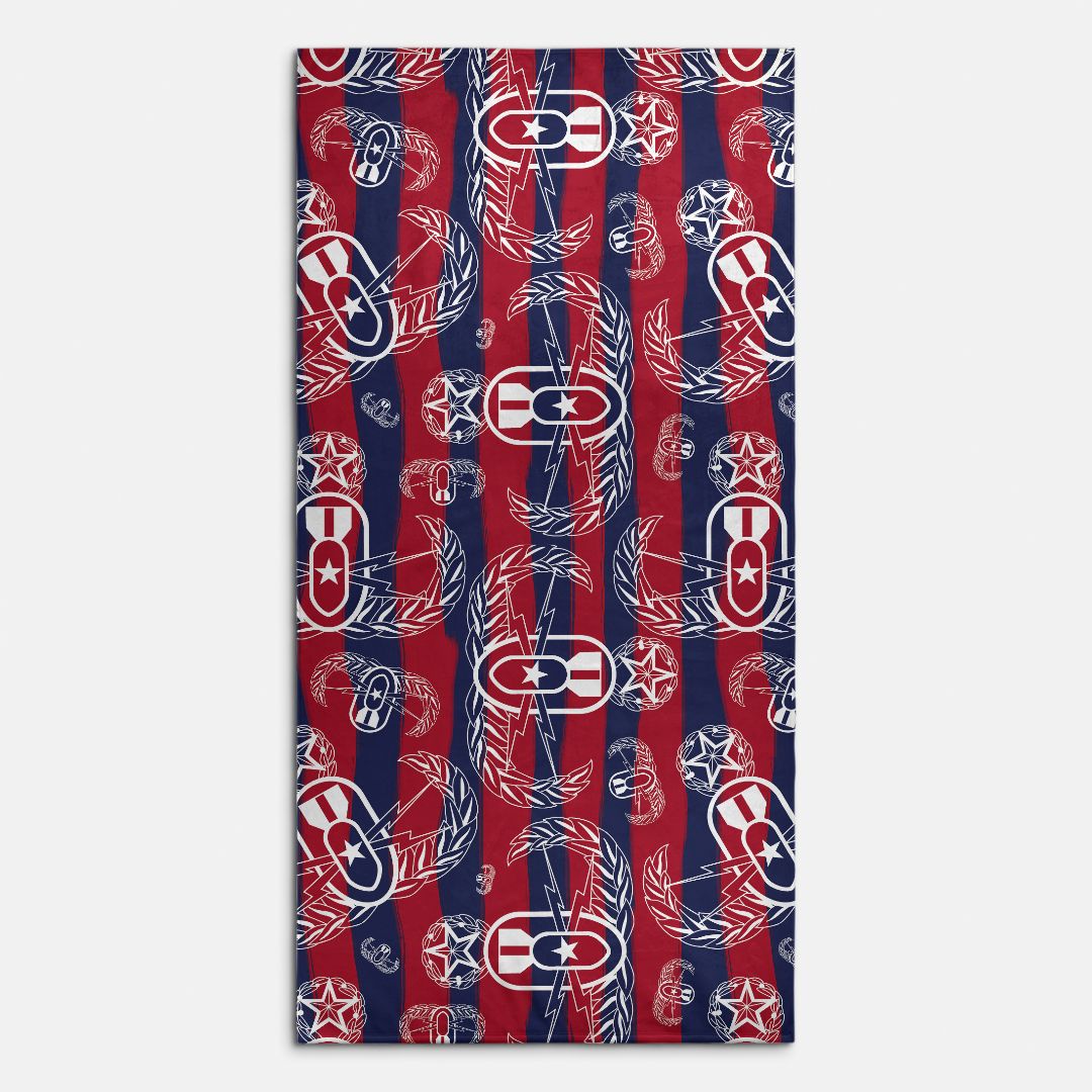 Beach Towel - "Crabs and Stripes"