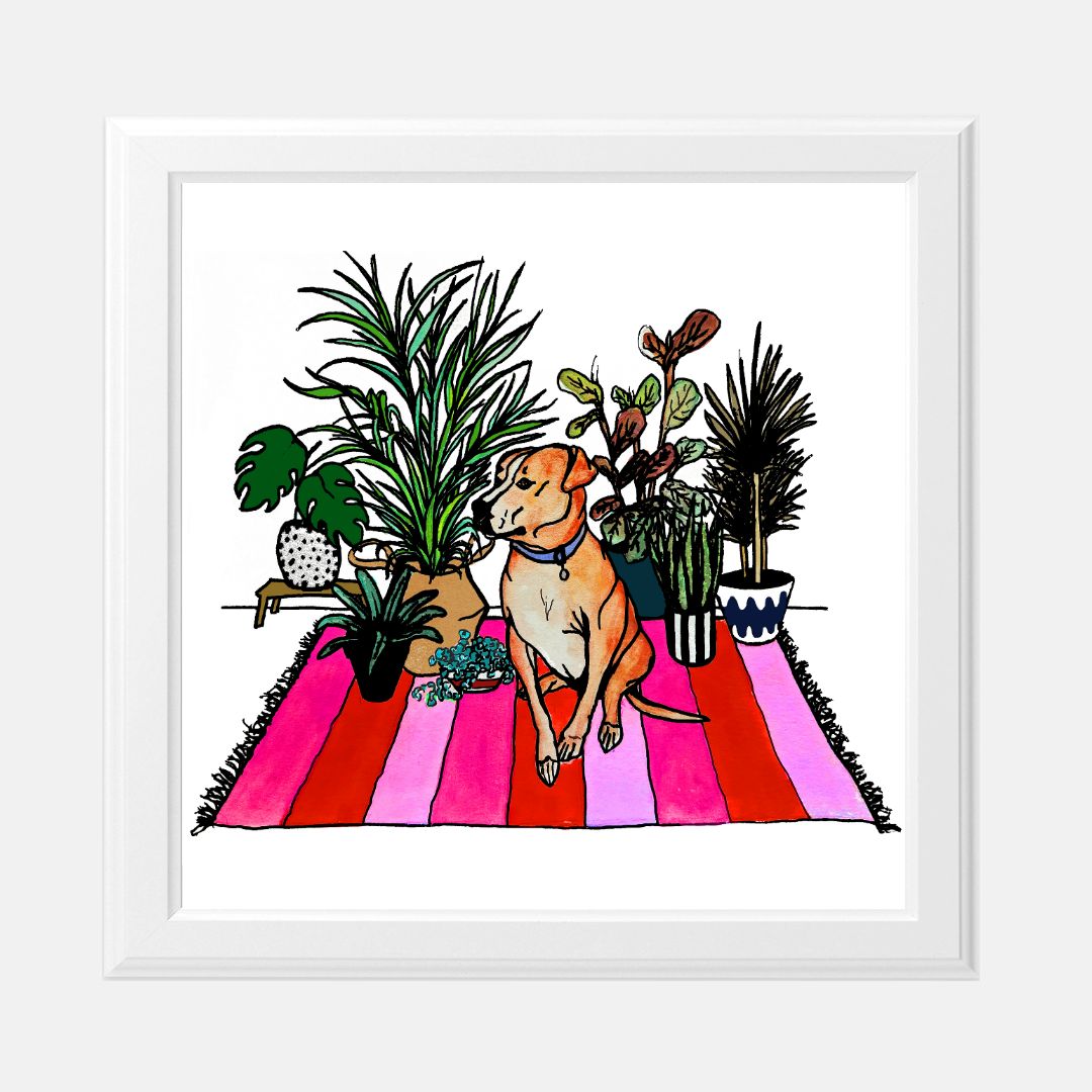 Print (8" x 8") - "Sienna Menna, the Pretty Pittie"