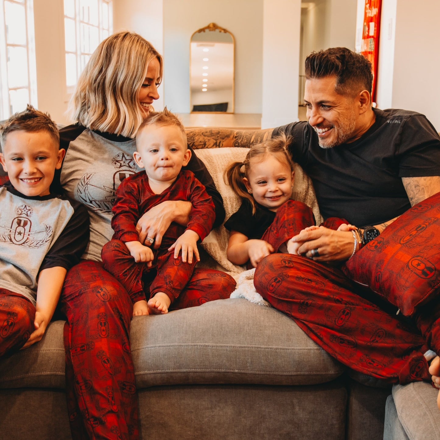 Pajama Pants with Pockets (Adult) - "EOD Plaid" (Red)