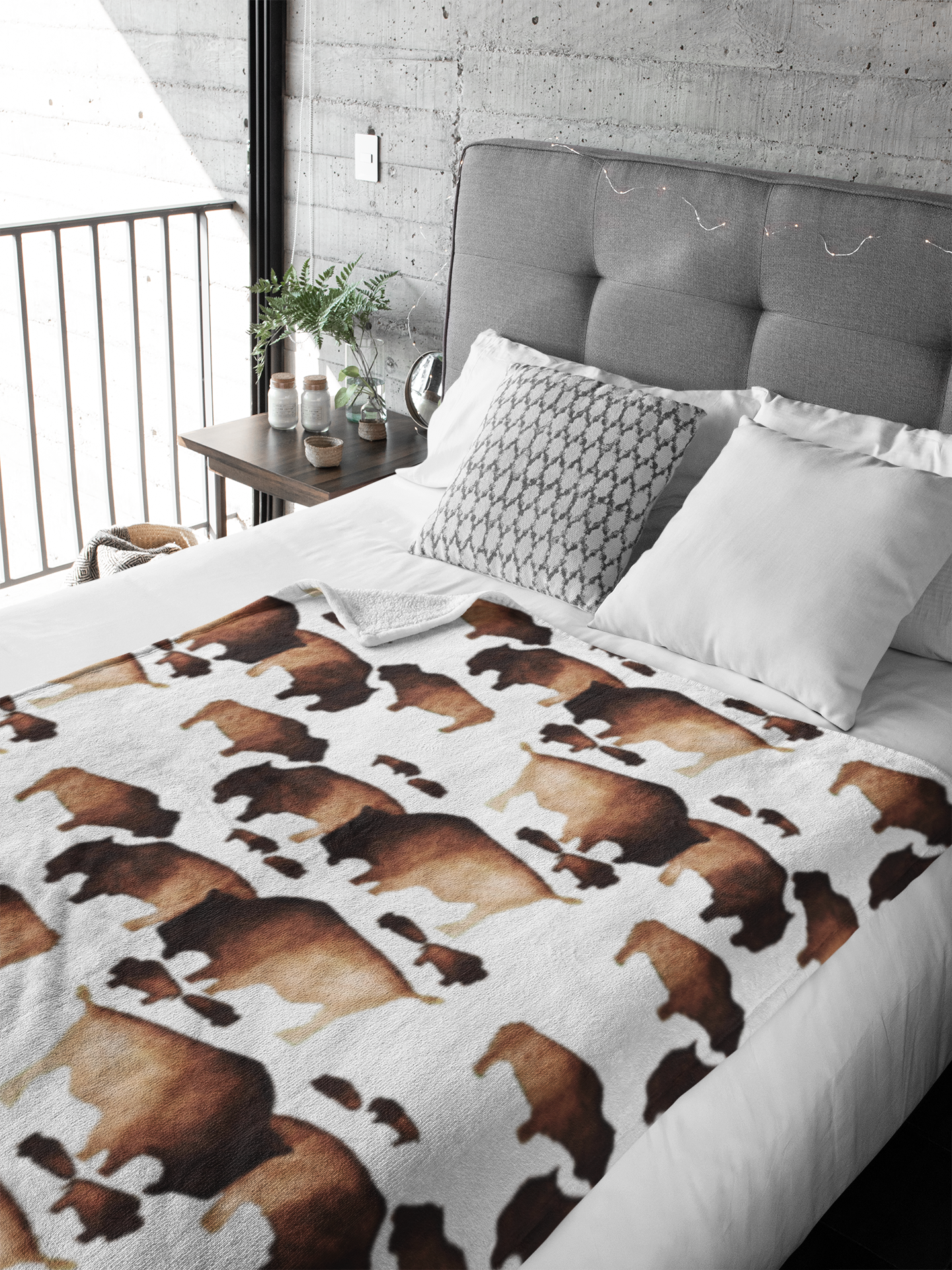 Pre-Order - Plush Throw Blanket - "Bison Herd"