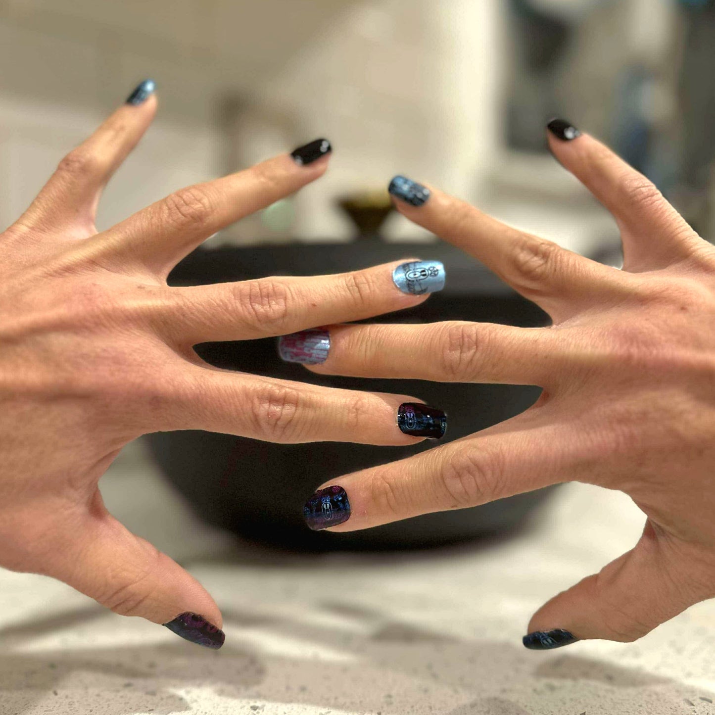 Nail Art Strips - "EOD BOMBre" (Purples & Blues)