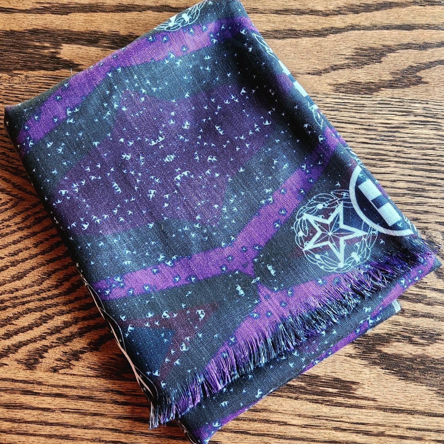 Pashmina Scarf - "Mid Century Modern EOD" (Plum)