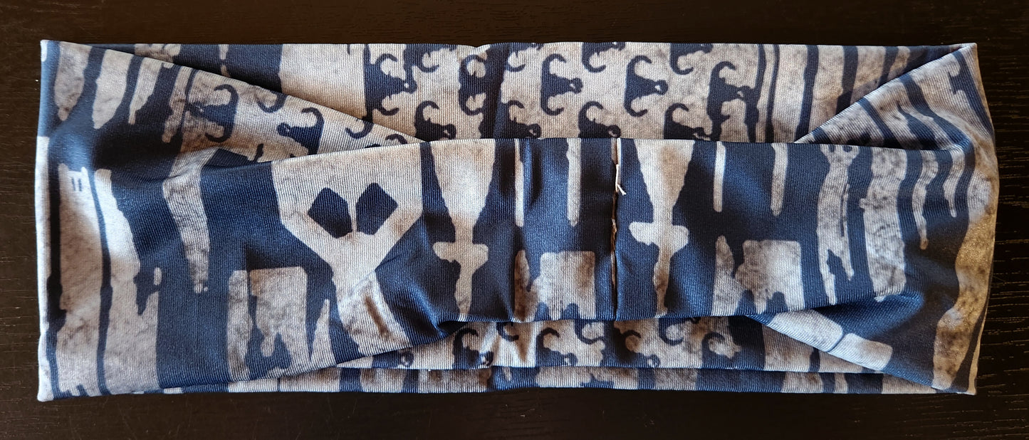 Headband - "EOD Bomb Flag" (Grey on Navy)
