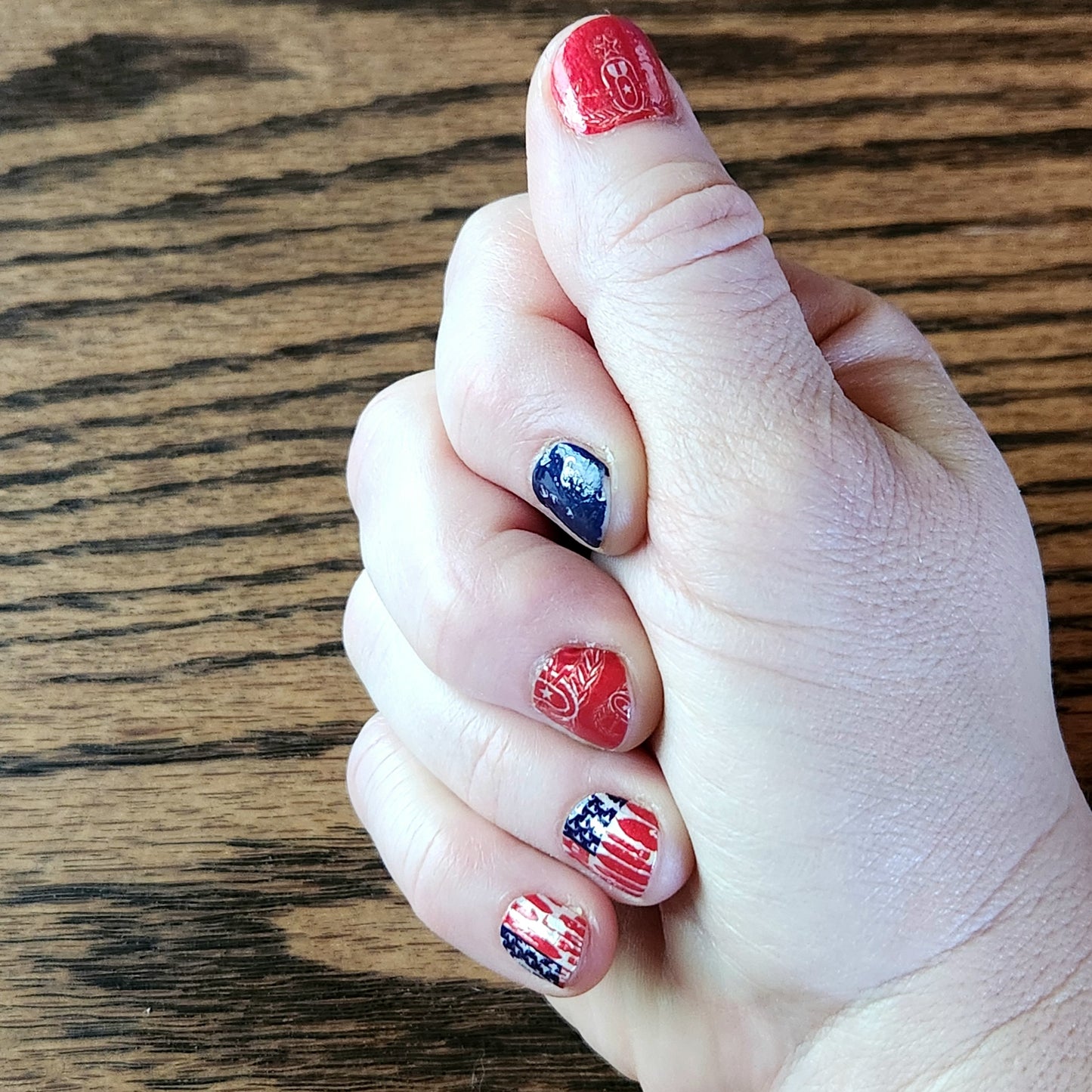 Nail Art Strips - "Red, White, & BOOM!"