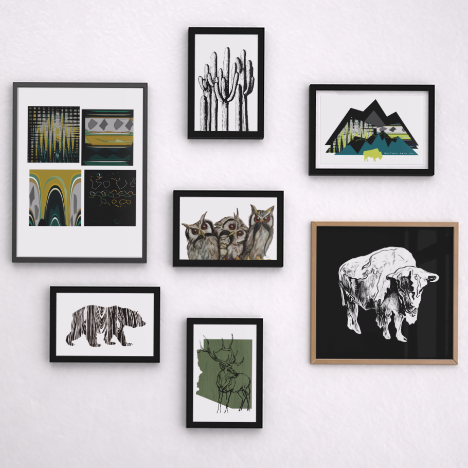 Print (8" x10") - "Wood Grain Bear" (Brown)