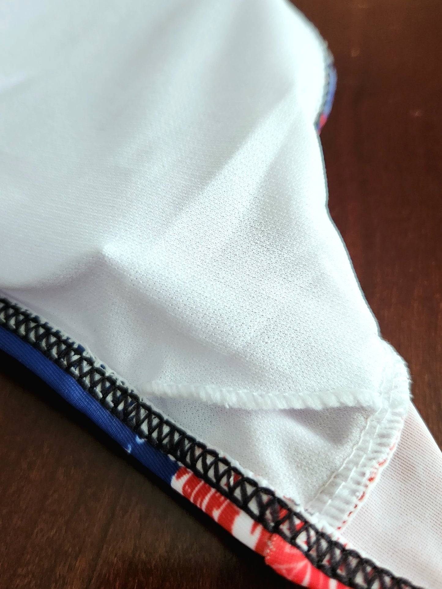 Women's High Neck Bikini - "EOD Patchwork" (Red, White, & Blue)